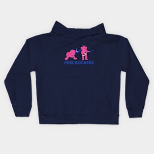 Pink Rockers Bear Punk Rockers Air Guitar Union Jack Flag Kids Hoodie